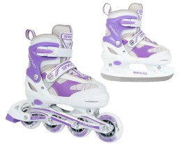 Łyżworolki 2w1 SPARTAN Purple-White Inliner (30-33)