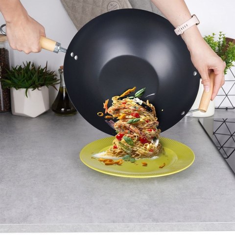 PATELNIA WOK KANTOŃSKI STALOWY GŁĘBOKI CHIŃSKI PATELNIA WOK KANTOŃSKI STALOWY GŁĘBOKI CHIŃSKI
