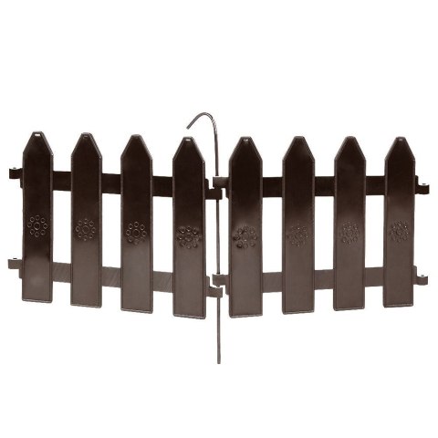 Palisada płotek ogrodowy obrzeże zestaw brązowy 10 szt. 200 cm 20x15 cm Palisada płotek ogrodowy obrzeże zestaw brązowy 10 szt. 200 cm 20x15 cm