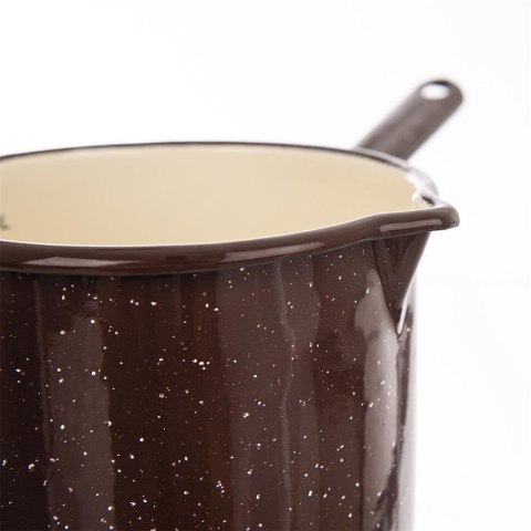 RONDELEK GARNEK EMALIOWANY 1,2L BRĄZOWY Z UCHWYTEM RONDELEK GARNEK EMALIOWANY 1,2L BRĄZOWY Z UCHWYTEM