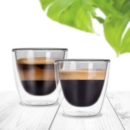 Szklanki termiczne z podwójną ścianką do kawy espresso DOUBLE 90 ml 2 szt.