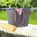 Torba Termiczna Shopper Szara Solidna Wytrzymała ORION 44 x 11 x 35 cm