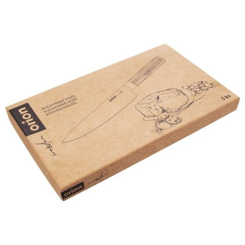 Nóż noże kuchenne stalowe WOODEN zestaw komplet noży 5 sztuk Nóż noże kuchenne stalowe WOODEN zestaw komplet noży 5 sztuk