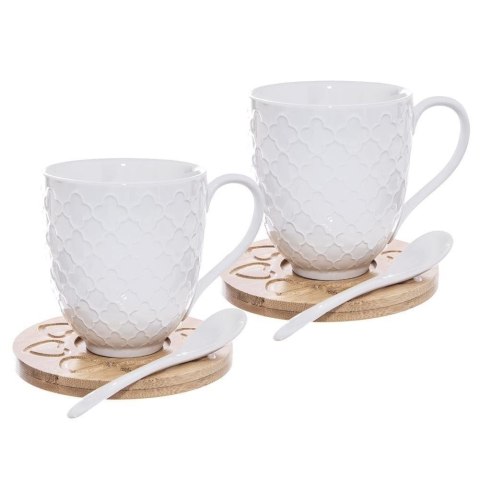 Kubek z uchem porcelanowy do picia herbaty kawy na prezent zestaw kubków 370 ml 2 sztuki Kubek z uchem porcelanowy do picia herbaty kawy na prezent zestaw kubków 370 ml 2 sztuki