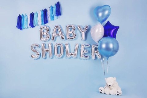 Balon foliowy Litera K, 35cm, Srebrna Partydeco Balon foliowy Litera K, 35cm, Srebrna Partydeco